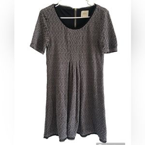 Anthropologie Maeve Black and Grey Dora Dress Size Small